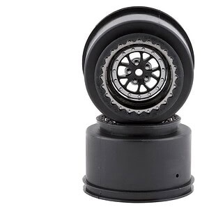 Traxxas Wheels Weld black chrome (rear) (2)