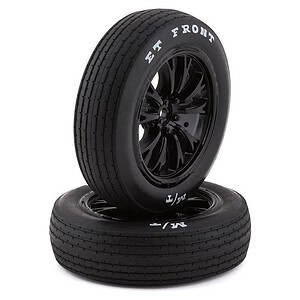 Traxxas Tires & Wheels Glued Weld Gloss Black Mickey Thompson ET Front (2) TRA9474