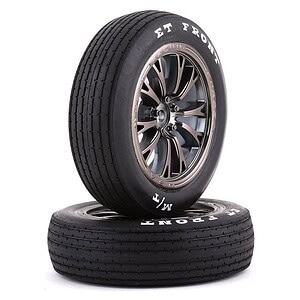 Traxxas Tires & Wheels Glued Weld Satin Black Chrome Mickey Thompson ET Front (2) TRA9474A