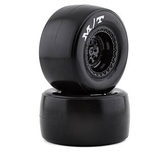 Traxxas Tires & Wheels Glued Weld Gloss Black Mickey Thompson ET Drag Slicks (Rear) TRA9475