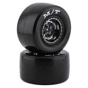 High-performance RC car tires with racing wheels for off-road and on-road use.