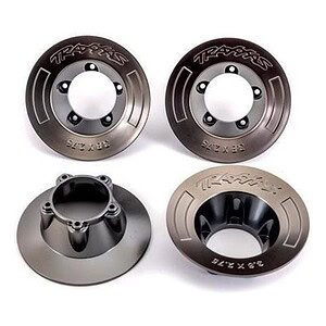Traxxas Wheel covers satin black chrome (4) (fits #9572 wheels) TRA9568A