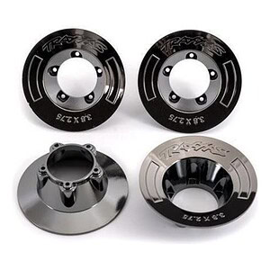 Traxxas Wheel covers black chrome (4) (fits #9572 wheels) TRA9568T