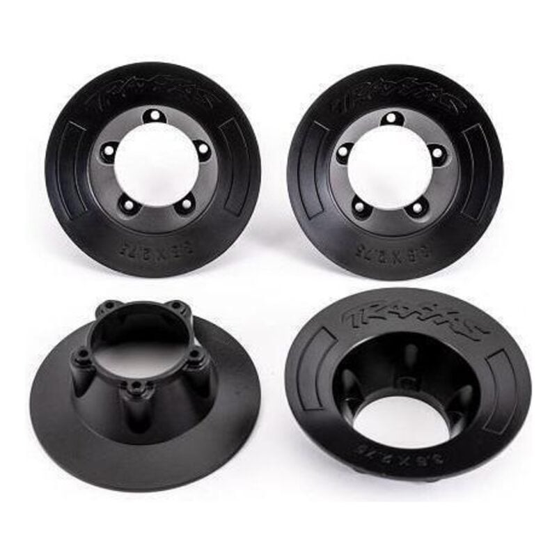 Traxxas Wheel covers black (4) (fits #9572 wheels) TRA9569