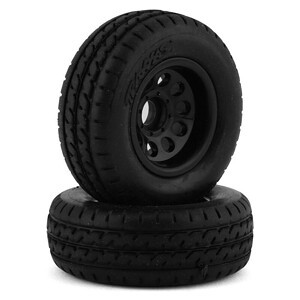 Traxxas Trailer wheels (2)/ tires (2)/ mounting hardware TRA9797