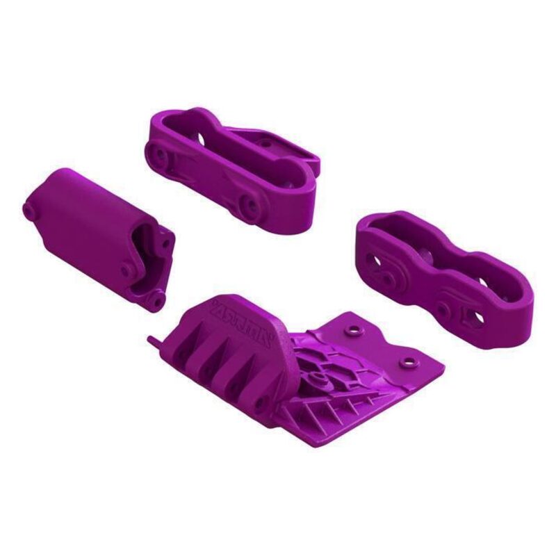 Arrma Lower Skid And Bumper Mount Set - Purple ARA320769 - ara320769-jpg Arrma Lower Skid And Bumper Mount Set - Purple ARA320769