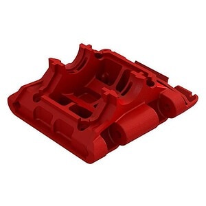 Arrma Rear Lower Skid/Gearbox Mount 1pc - Red ARA320778