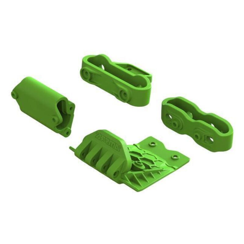 Arrma Lower Skid And Bumper Mount Set - Green ARA320791 - ara320791-jpg Arrma Lower Skid And Bumper Mount Set - Green ARA320791