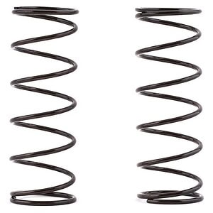 Black suspension coil for RC cars, durable spiral suspension system for off-road racing.