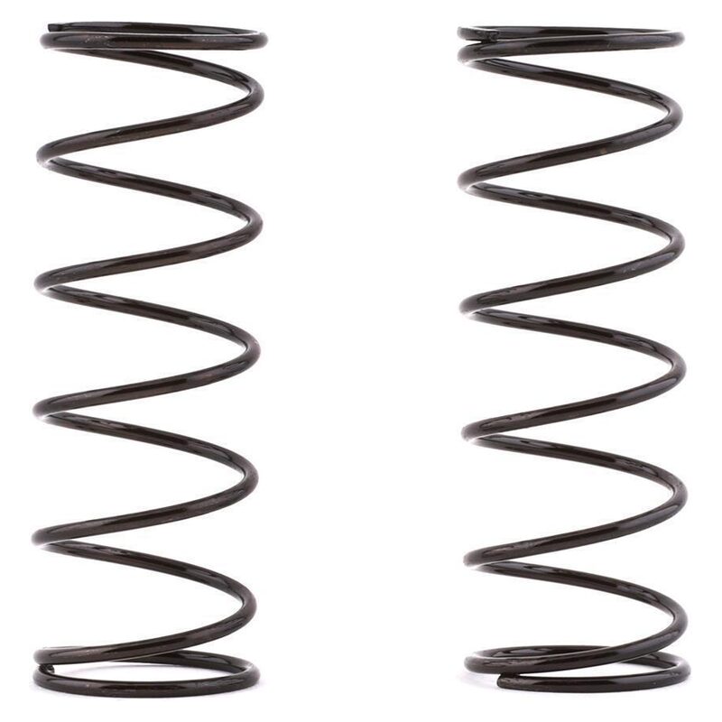 Suspension Coil. Black suspension coil for RC cars, durable spiral suspension system for off-road racing.