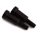 High-quality black RC car shock absorber components for off-road and racing RC vehicles.