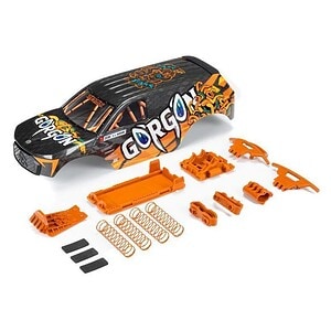 Arrma GORGON Painted Decaled Tri mmed Body Set Orange ARA402357