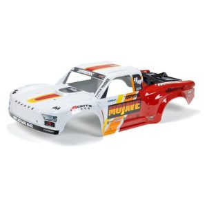 Arrma MOJAVE 4S White/Red Pre-Painted Decalled Trimmed Body Pre-Painted