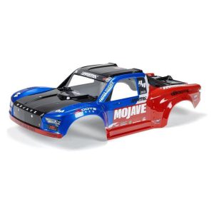 Arrma MOJAVE 4S Blue/Red Pre-Painted Decalled Trimmed Body Pre-Painted