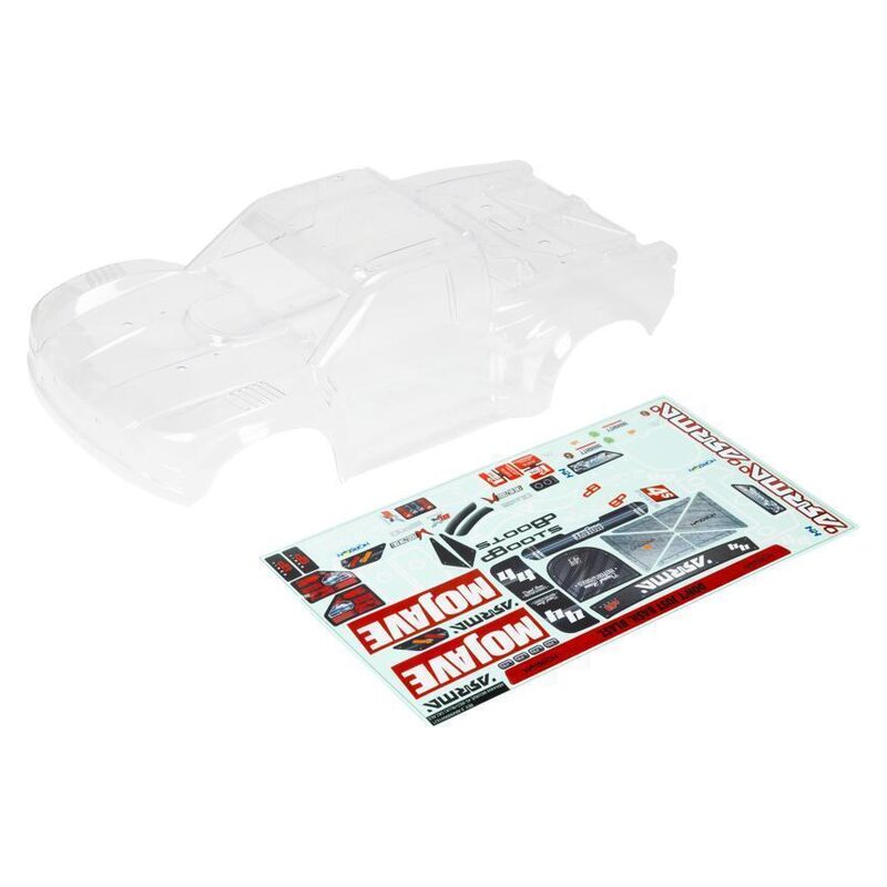 Arrma MOJAVE 4S Clear Tri mmed Body includes  Decals ARA406167