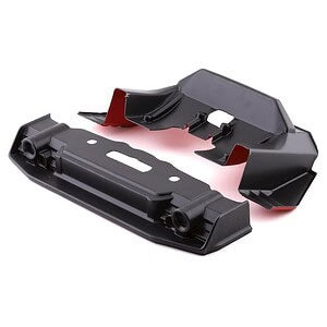 Arrma FELONY Painted Splitter And Diffuser Black/Red ARA410008