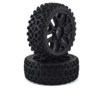 Arrma 2HO Tire Set - Glued Black (2)