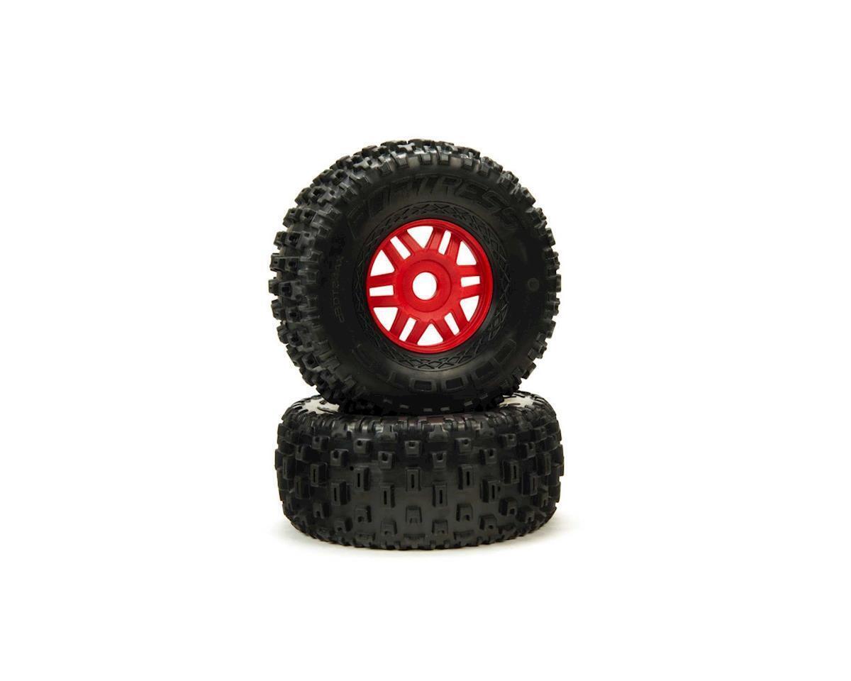 Arrma DBOOTS Fortress Tire Set Glued Red (2pcs) ARA550065