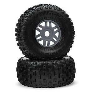 Arrma dBoots Fortress Tyre Set Glued Gun Metal (Pair) ARA550069