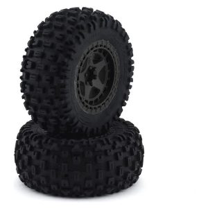 Arrma dBoots Fortress SC Tire Set - Glued Gun Metal (2)