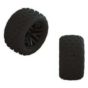 Arrma dBoots FORTRESS Tire Set Glued Black 2 Pairs ARA550112