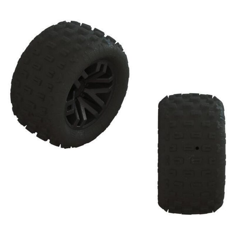 Arrma dBoots FORTRESS Tire Set Glued Black 2 Pairs ARA550112 - ara550112-jpg Arrma dBoots FORTRESS Tire Set Glued Black 2 Pairs ARA550112