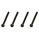 Durable black screws with gray nuts, ideal for RC car assembly and repairs.