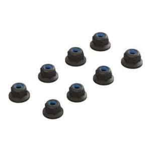 Arrma Flanged Lock Nut M3 Black 4pcs ARA708009