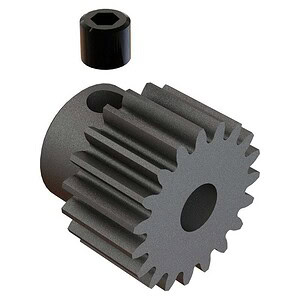 Replacement gear for RC car motor pinion, compatible with 1/10, 1/8 scale models for high performance.