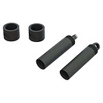 Black RC car shock absorber upgrade parts for improved performance.