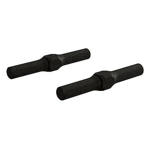 Durable black nylon RC car wheel axles for remote control vehicles, replacement parts for enhanced performance.