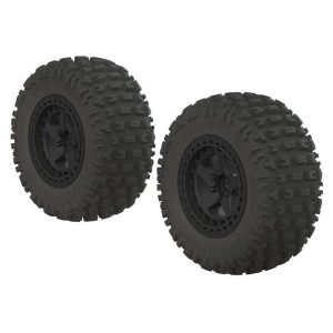 Arrma Fortress SC Tire Set - Glued Black (2)