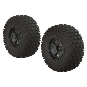 Arrma AR550043 Fortress SC Tire Set Glued Blk Chrm (2) ARAC9631