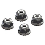 Arrma AR708008 Flanged Nyloc Locknut 4 mm Silver (4) ARAC9699