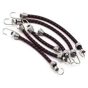 Hot Racing 1/10 Scale Bungee Cord Set (Black/Red) (6) HRAACC468C02