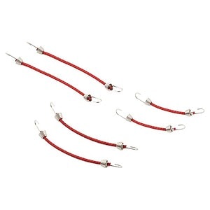 Hot Racing 1/10 Scale Bungee Cord Set (Red/Black) (6) HRAACC468C12