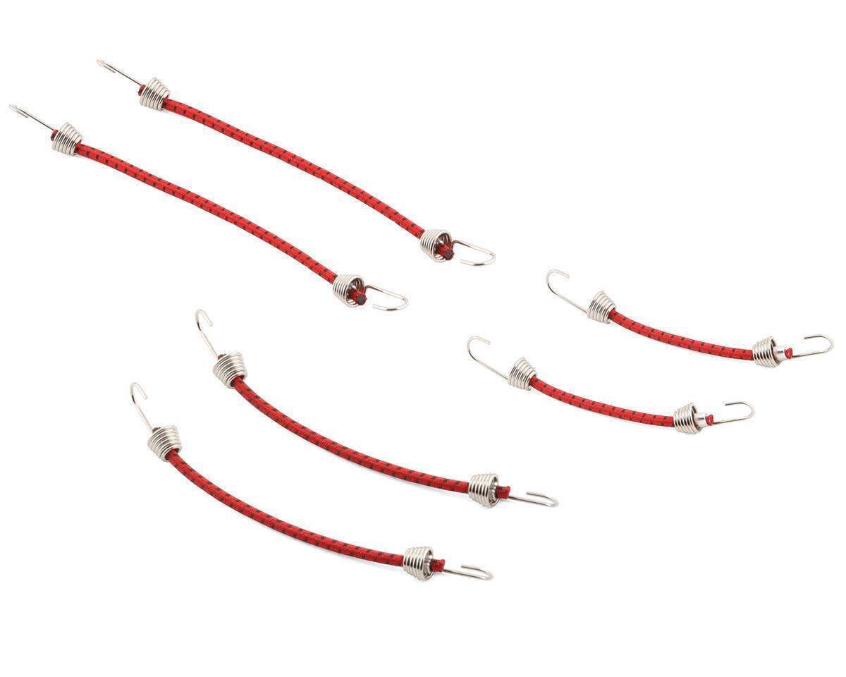 Hot Racing 1/10 Scale Bungee Cord Set (Red/Black) (6) HRAACC468C12