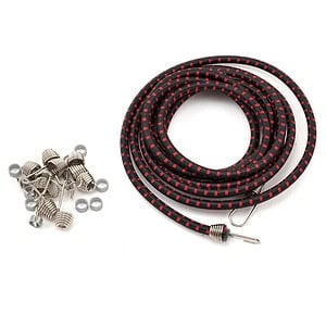 Hot Racing 1/10 Bungee Cord Kit (Black/Red) HRAACC468K21