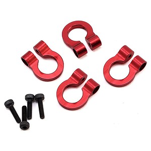 Hot Racing 1/10 Aluminum Tow Shackle D-Rings (4) (Red) HRAACC80802