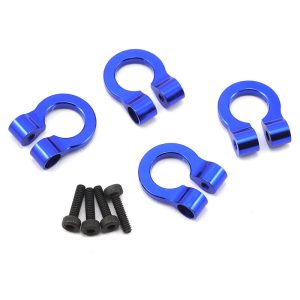 Hot Racing 1/10 Aluminum Tow Shackle D-Rings (Blue) (4) HRAACC80806