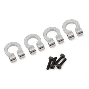 Hot Racing 1/10 Aluminum Tow Shackle D-Rings (Silver) (4) HRAACC80808