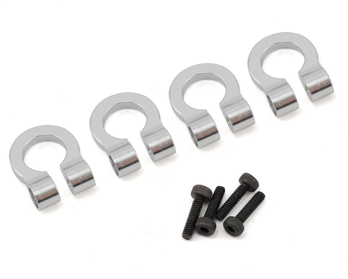 Hot Racing 1/10 Aluminum Tow Shackle D-Rings (Silver) (4) HRAACC80808