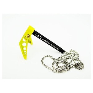 High-quality RC car chain tool with bright yellow chain guide.