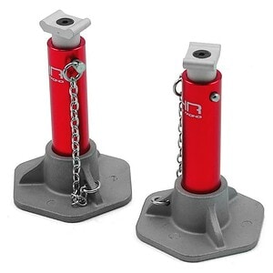 Hot Racing 1/10 Aluminum Jack Stands (Red) HRAACC83J02