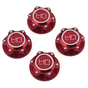 Hot Racing Arrma Kraton 8S 24mm Serrated Dirt Shield Wheel Nuts (Red) (4) HRAAFE10M02