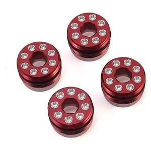 Hot Racing Arrma 1/8 Aluminum Delrin Cap Hub Nut (Red) HRAAON21N02