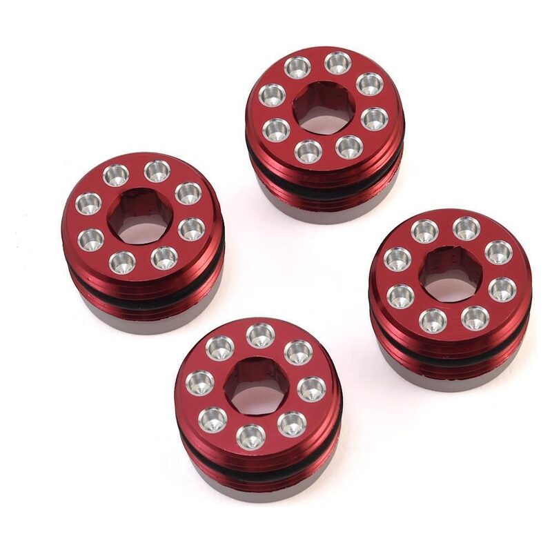 Hot Racing Arrma 1/8 Aluminum Delrin Cap Hub Nut (Red) HRAAON21N02 - hraaon21n02-jpg Hot Racing Arrma 1/8 Aluminum Delrin Cap Hub Nut (Red) HRAAON21N02