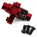 Aluminum RC car shock absorber with mounting screws, ideal for hobby-grade remote control cars.