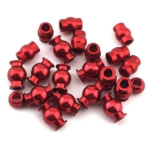 Hot Racing Arrma 4x4 Aluminum Pivot Ball Set (Red) HRAATF160B02