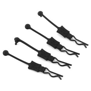 Hot Racing 1/8 Body Clip Retainers (Black) (4) HRABWP39E01